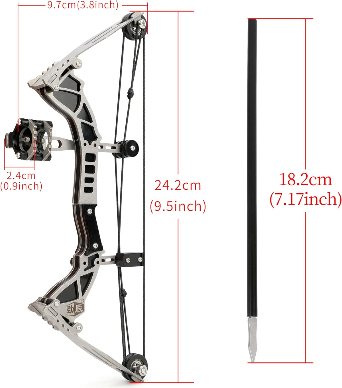 Mini Composite Archery Set Archery Bow Set Hunting Bow RH/LH with EVA Target Hunting Shooting Practice Archery Entertainment Fun