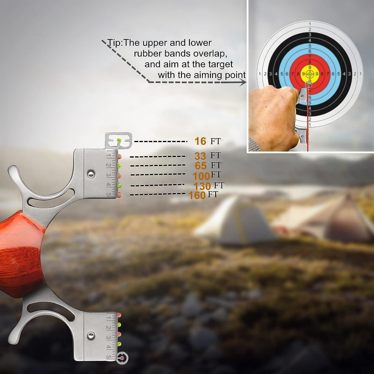 Fronde professionnelle d'extérieur solide pour la chasse, catapulte de vitesse en acier inoxydable