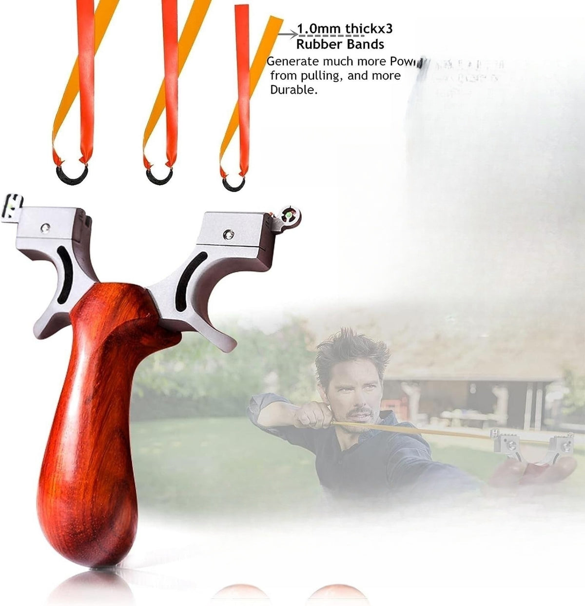 Fronde professionnelle d'extérieur solide pour la chasse, catapulte de vitesse en acier inoxydable