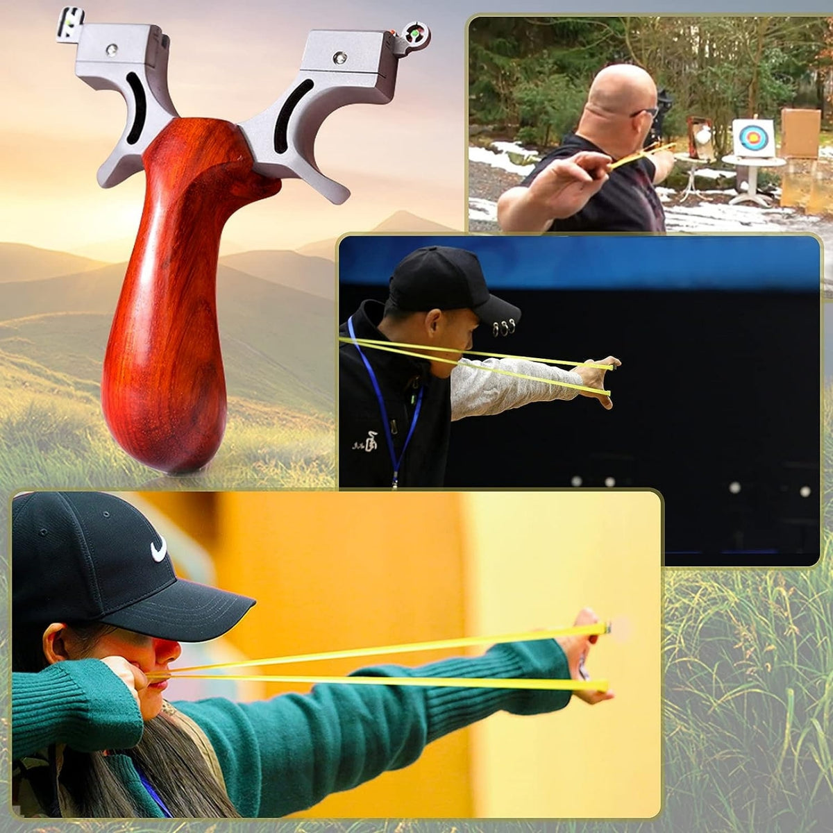 Fronde professionnelle d'extérieur solide pour la chasse, catapulte de vitesse en acier inoxydable